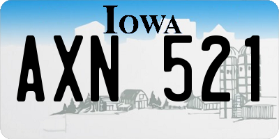 IA license plate AXN521