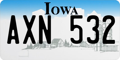 IA license plate AXN532