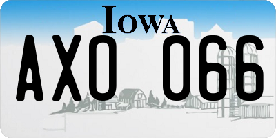 IA license plate AXO066