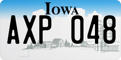 IA license plate AXP048