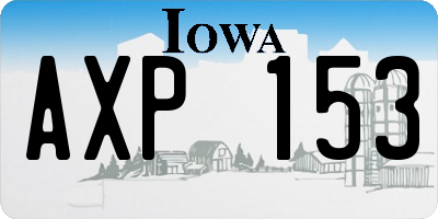 IA license plate AXP153