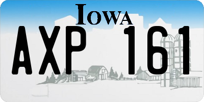 IA license plate AXP161