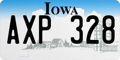 IA license plate AXP328