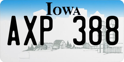 IA license plate AXP388