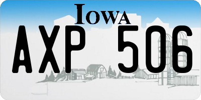 IA license plate AXP506