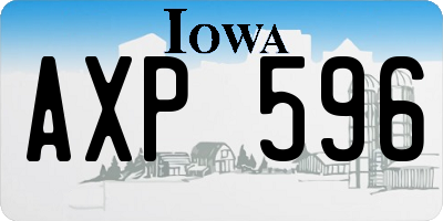 IA license plate AXP596