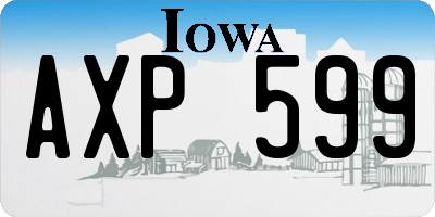IA license plate AXP599