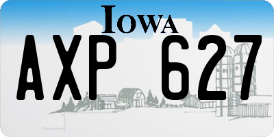 IA license plate AXP627