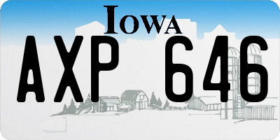 IA license plate AXP646