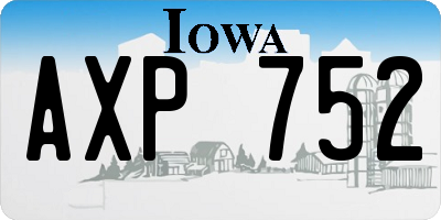 IA license plate AXP752