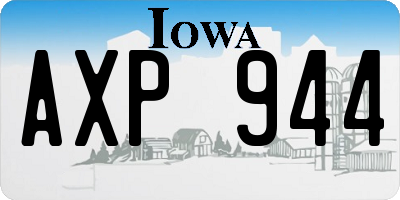 IA license plate AXP944