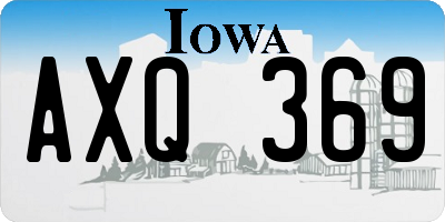 IA license plate AXQ369