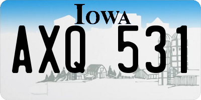 IA license plate AXQ531