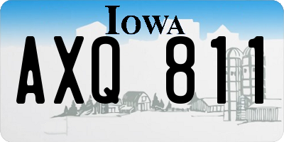 IA license plate AXQ811