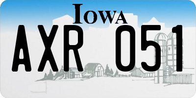 IA license plate AXR051
