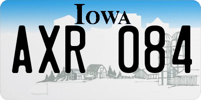 IA license plate AXR084