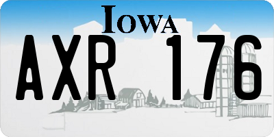 IA license plate AXR176