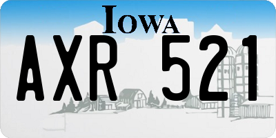 IA license plate AXR521