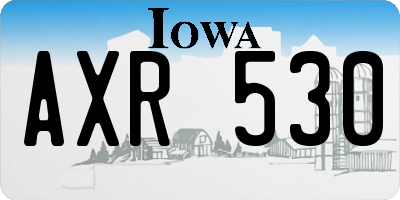 IA license plate AXR530