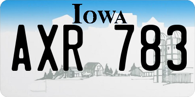 IA license plate AXR783