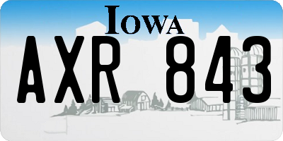 IA license plate AXR843