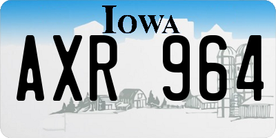 IA license plate AXR964