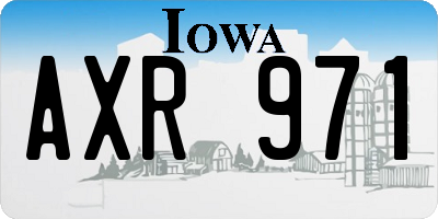 IA license plate AXR971
