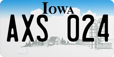 IA license plate AXS024