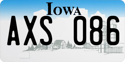IA license plate AXS086