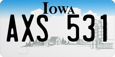 IA license plate AXS531