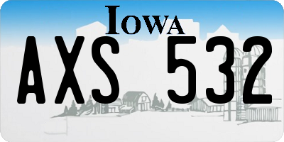 IA license plate AXS532
