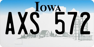 IA license plate AXS572