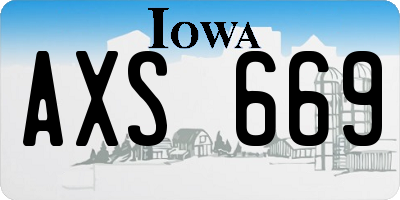 IA license plate AXS669