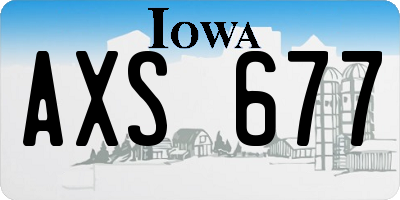 IA license plate AXS677