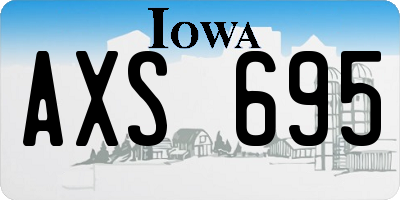 IA license plate AXS695