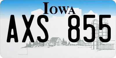 IA license plate AXS855