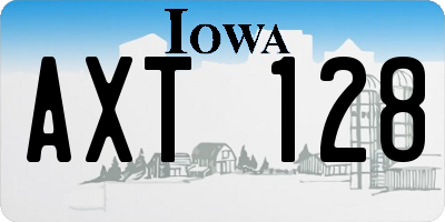 IA license plate AXT128
