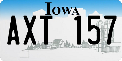 IA license plate AXT157