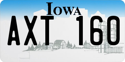 IA license plate AXT160