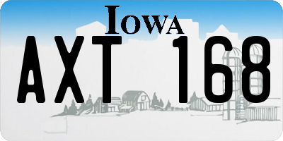 IA license plate AXT168