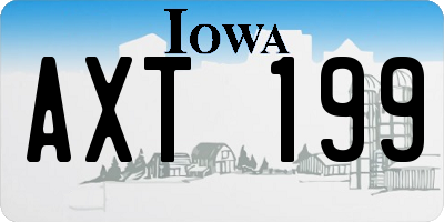 IA license plate AXT199