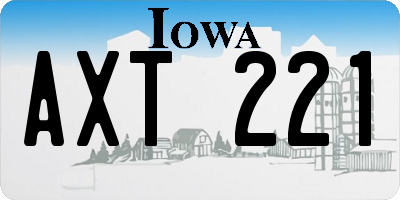 IA license plate AXT221