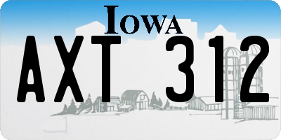 IA license plate AXT312