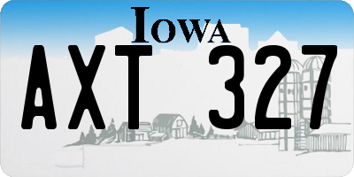 IA license plate AXT327