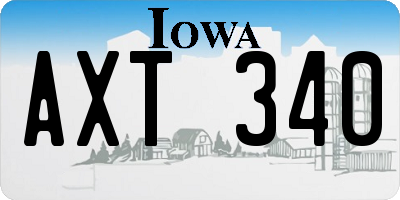 IA license plate AXT340