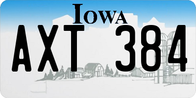 IA license plate AXT384