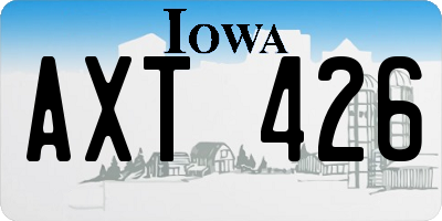 IA license plate AXT426