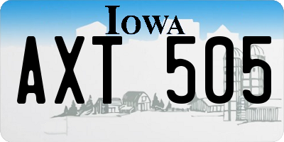 IA license plate AXT505