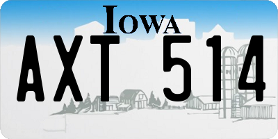 IA license plate AXT514