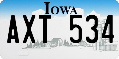IA license plate AXT534